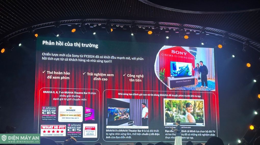Điện máy AN vinh dự nhận danh diệu "ĐIỂM VÀNG KINH DOANH TIVI SONY NĂM 2024" từ Sony Việt Nam & hệ thống phân phối Samnec